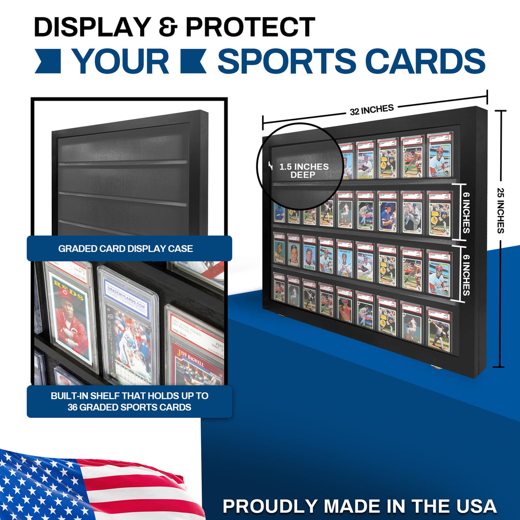 36-Slot Graded Card Display Case