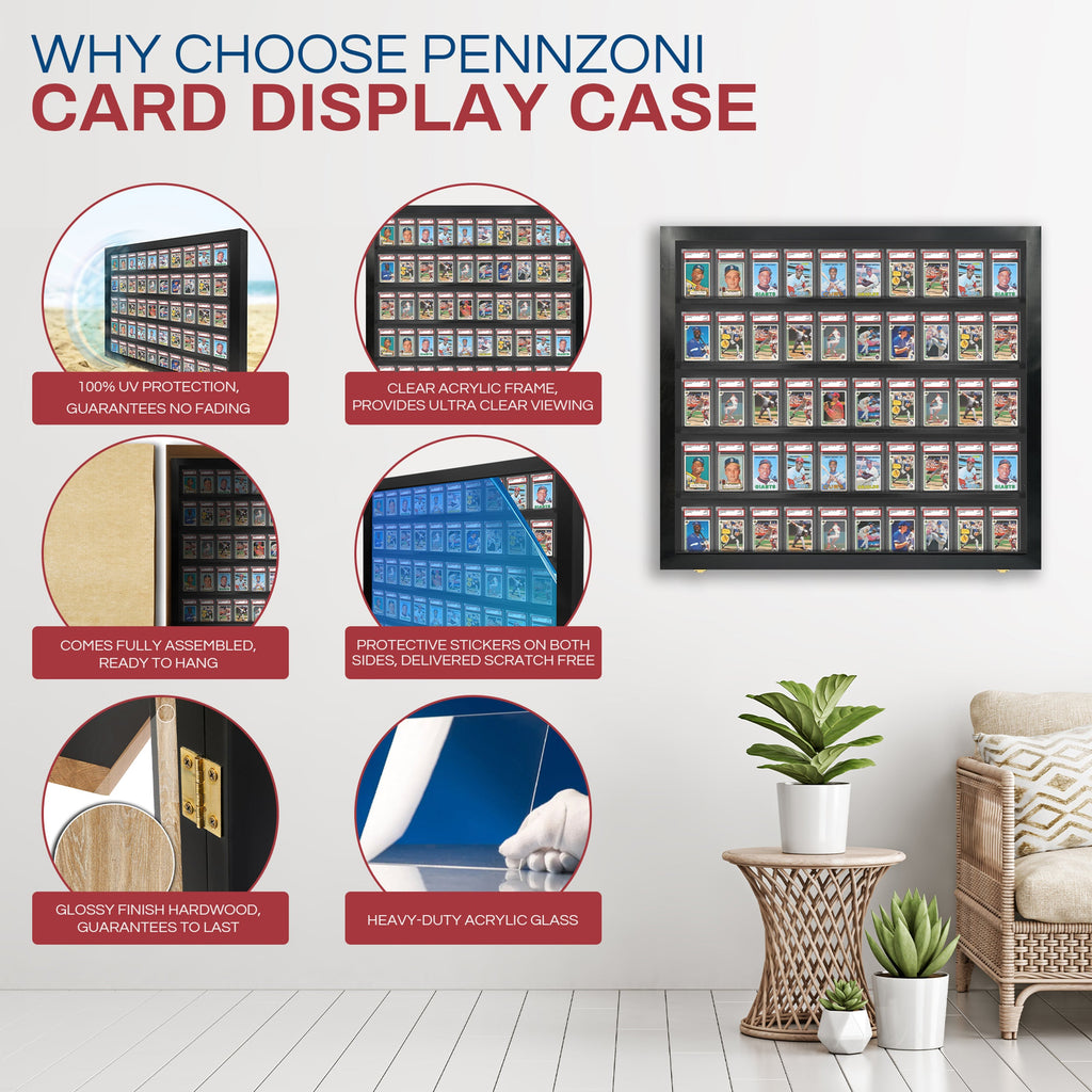 50-Slot Graded Card Display Case