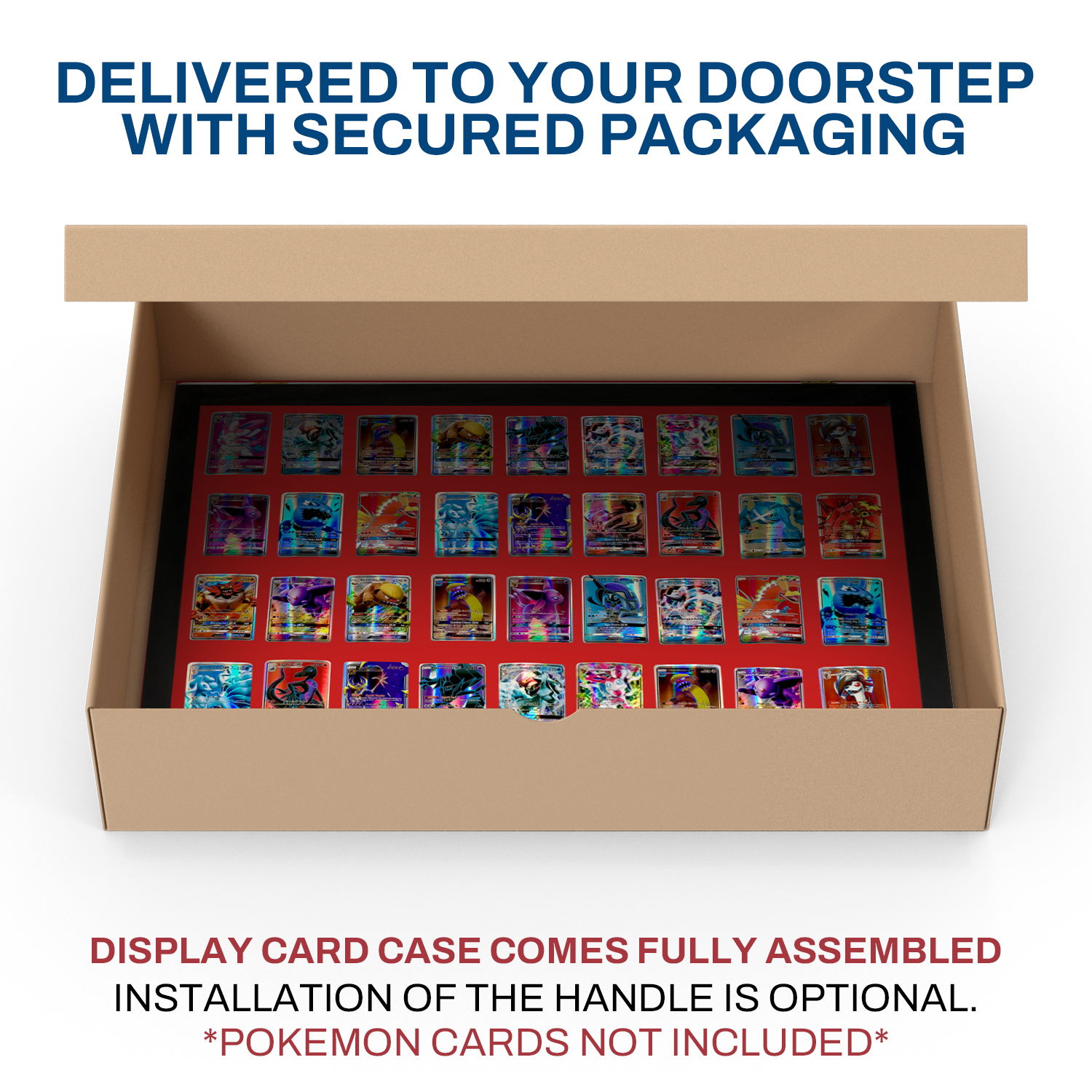 Portable Trade Show Card Display Case with Acrylic Lid