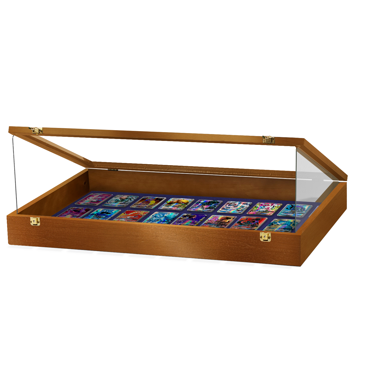 Portable Trade Show Card Display Case with Acrylic Lid