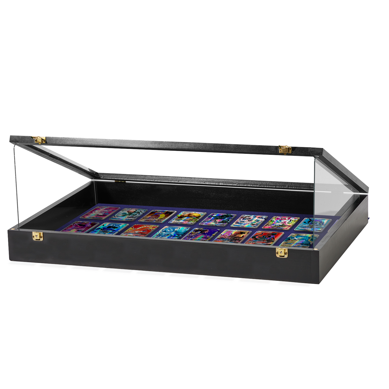 Portable Trade Show Card Display Case with Acrylic Lid