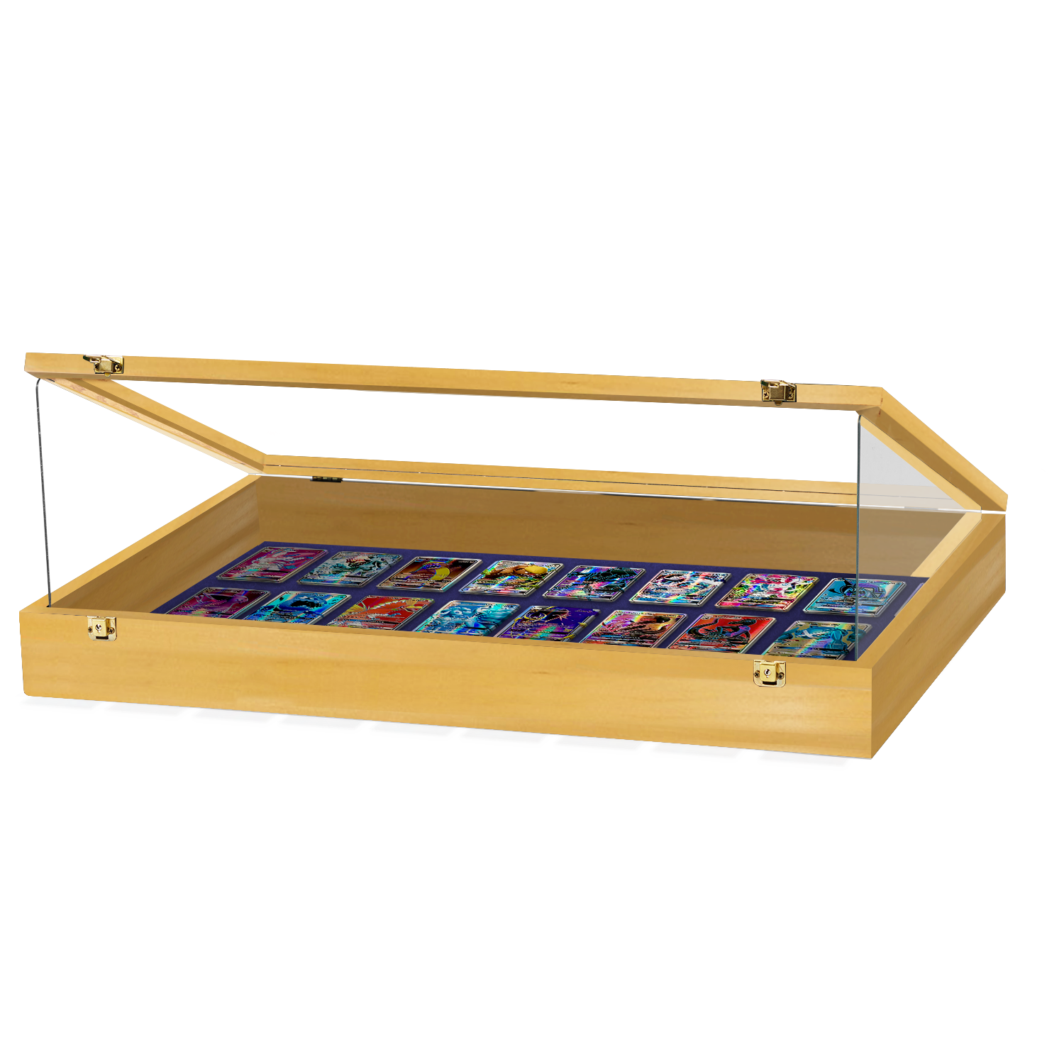 Portable Trade Show Card Display Case with Acrylic Lid