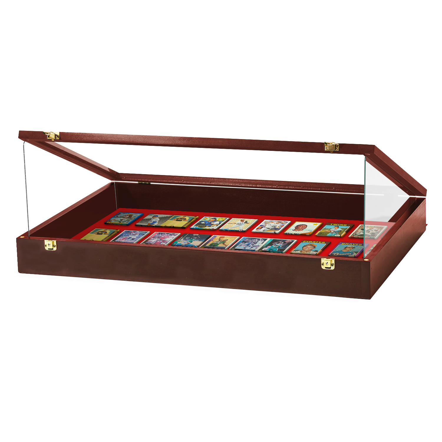 Portable Trade Show Card Display Case with Acrylic Lid