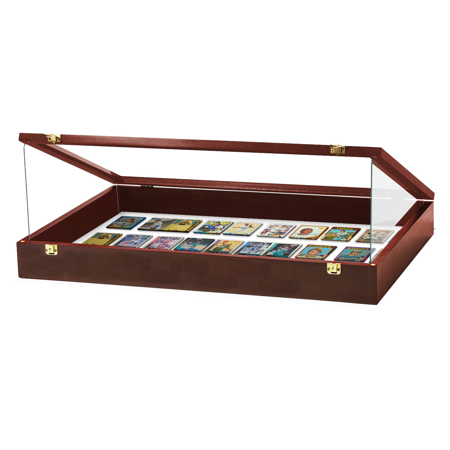 Portable Trade Show Card Display Case with Acrylic Lid