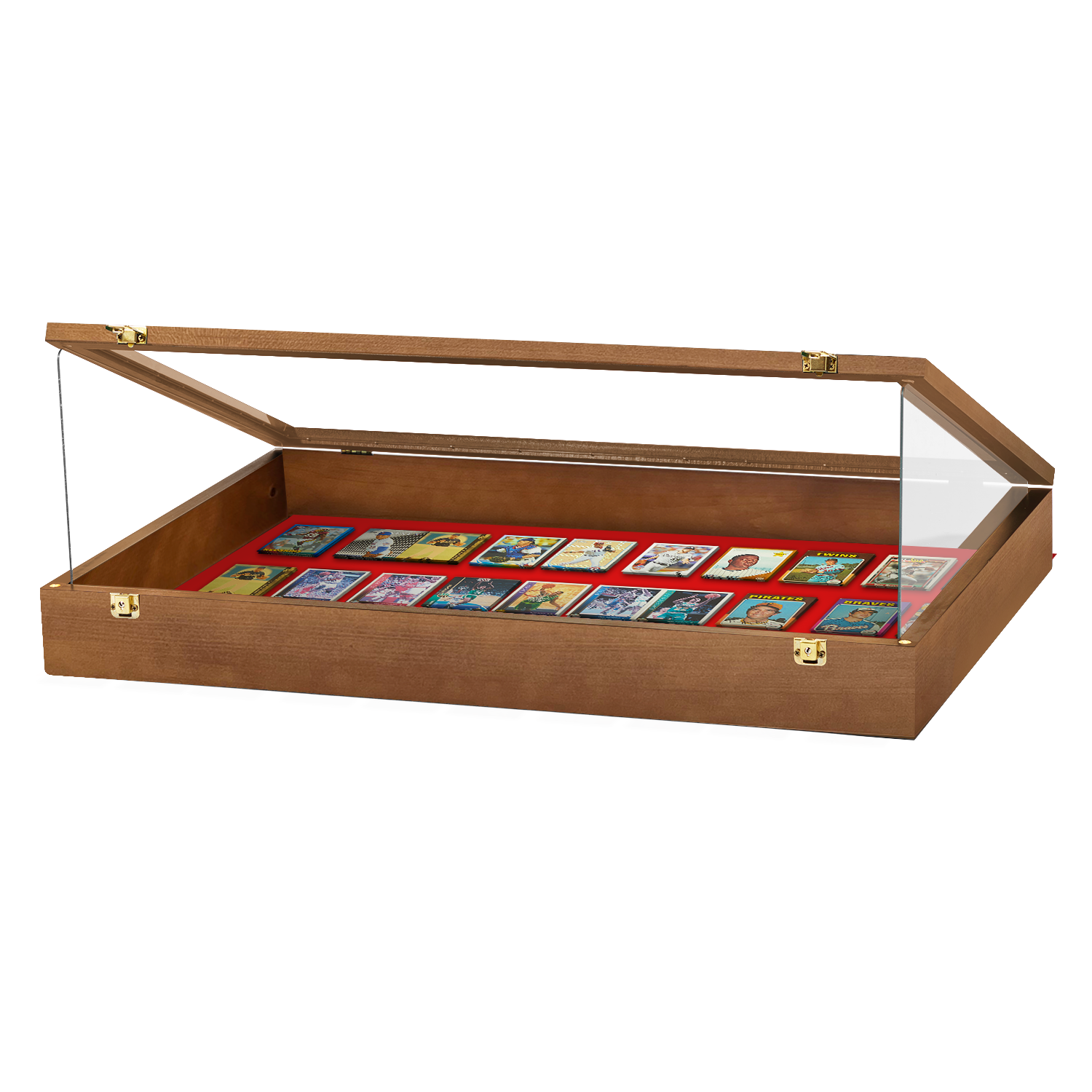 Portable Trade Show Card Display Case with Acrylic Lid