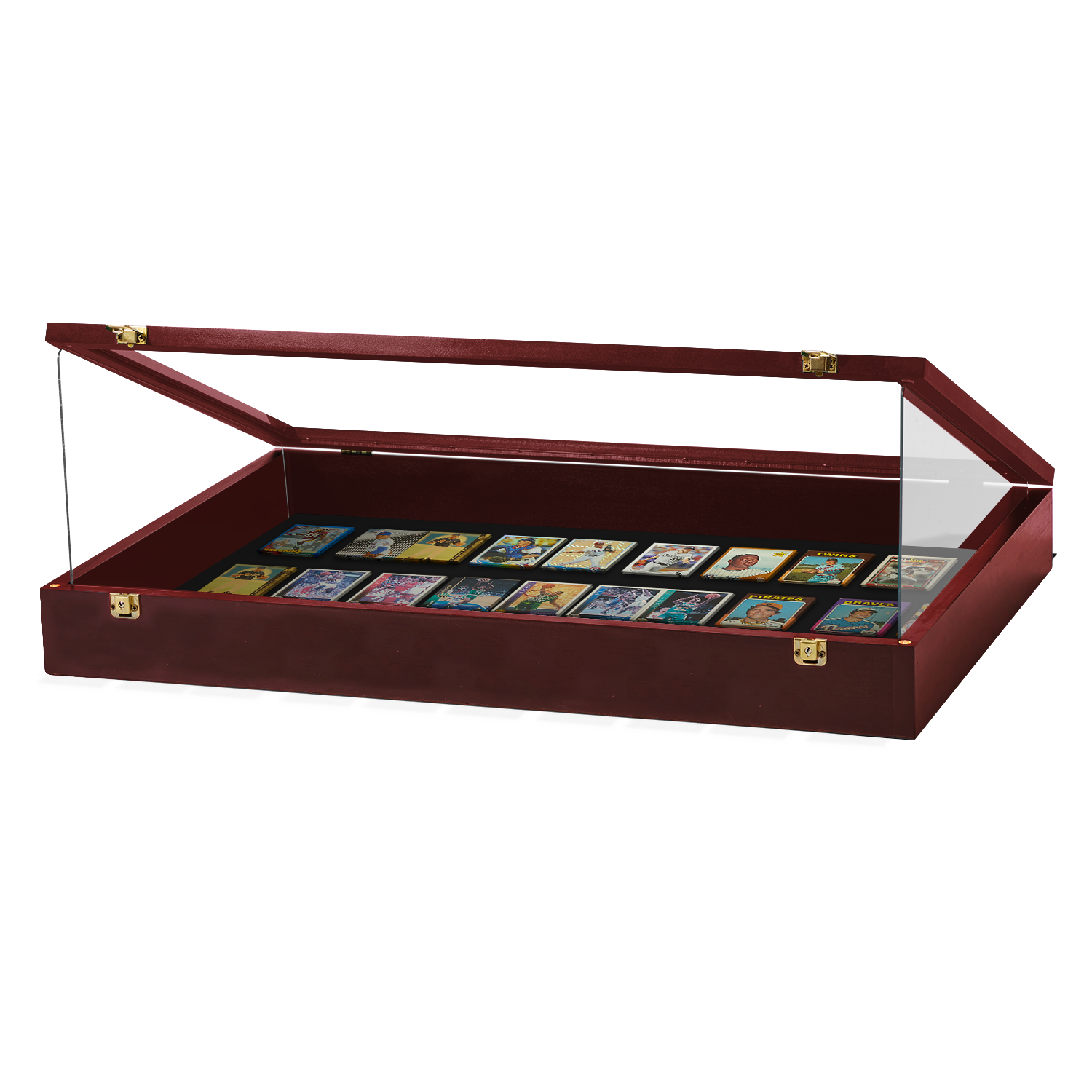 Portable Trade Show Card Display Case with Acrylic Lid