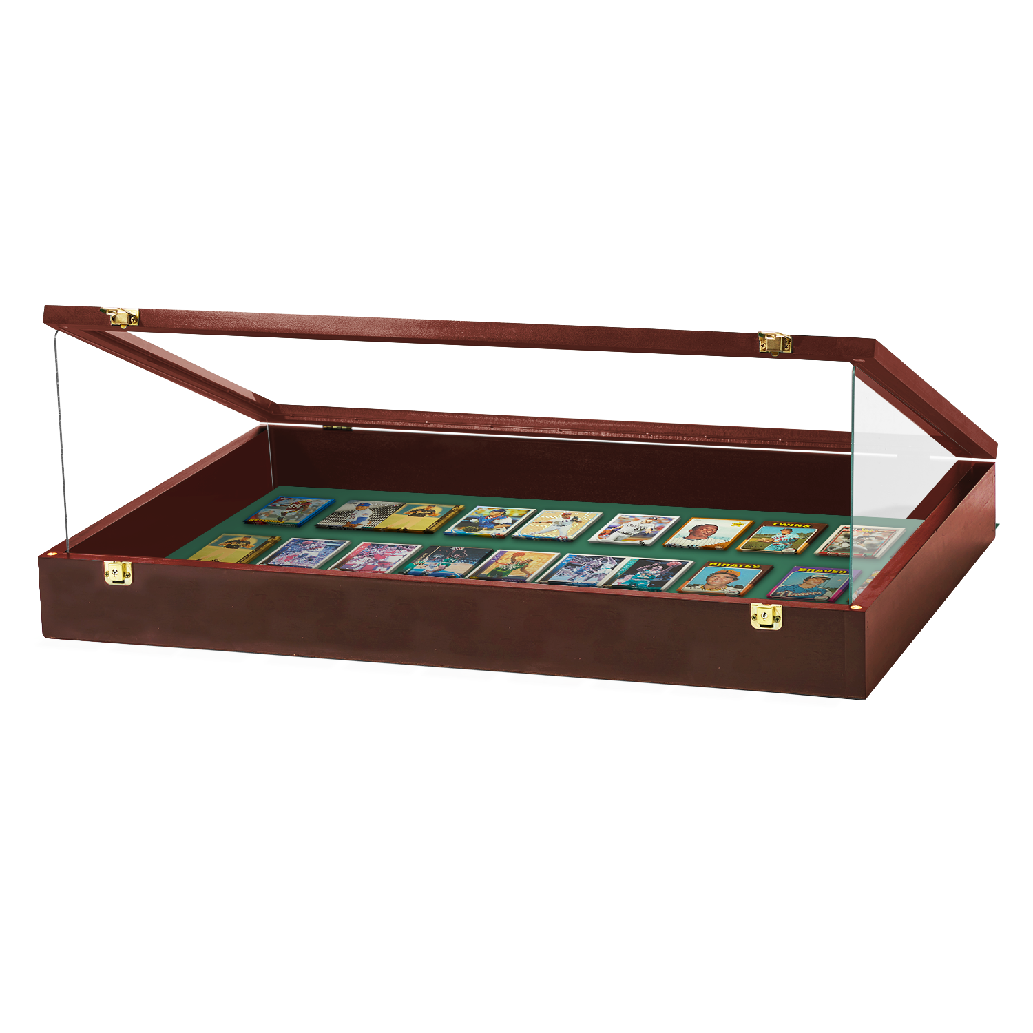 Portable Trade Show Card Display Case with Acrylic Lid