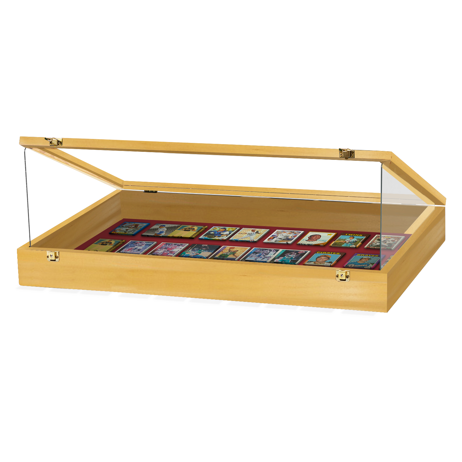 Portable Trade Show Card Display Case with Acrylic Lid