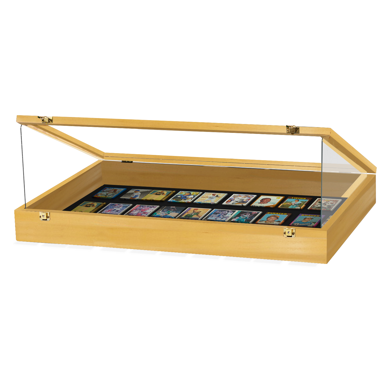 Portable Trade Show Card Display Case with Acrylic Lid