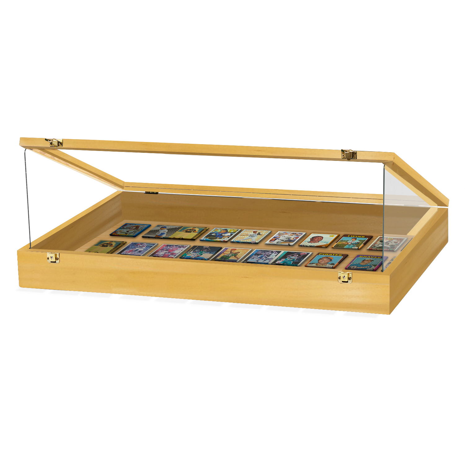 Portable Trade Show Card Display Case with Acrylic Lid