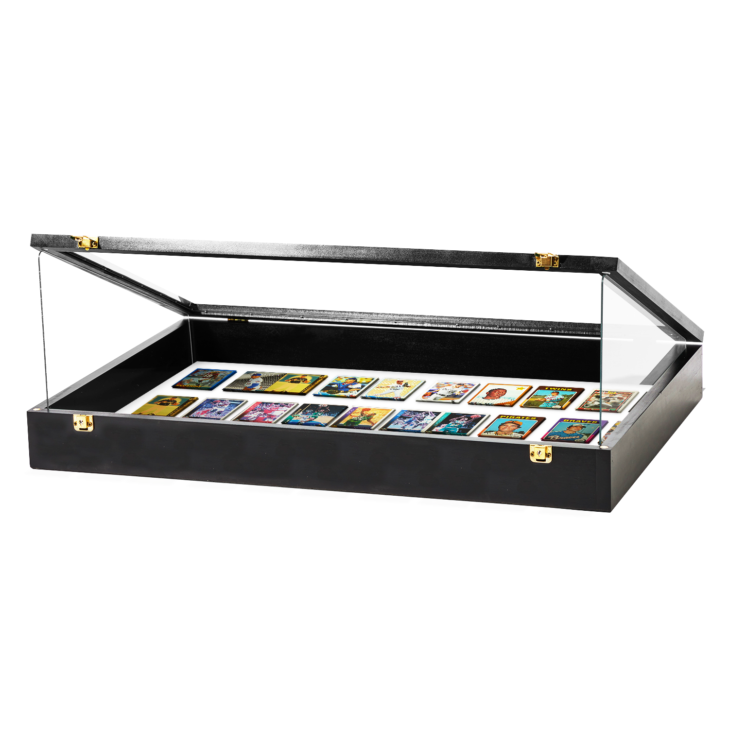 Portable Trade Show Card Display Case with Acrylic Lid