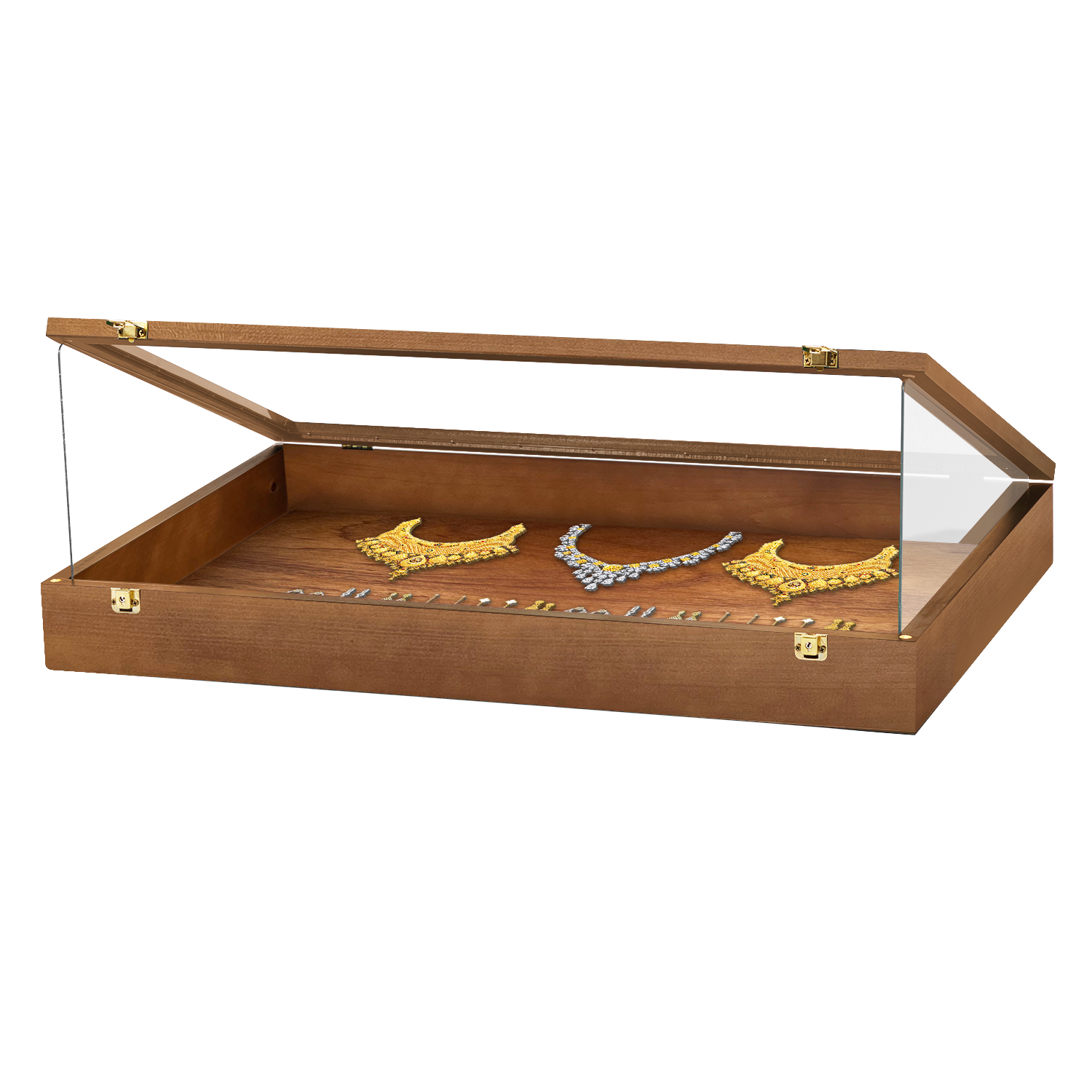 Portable Trade Show Card Display Case with Acrylic Lid