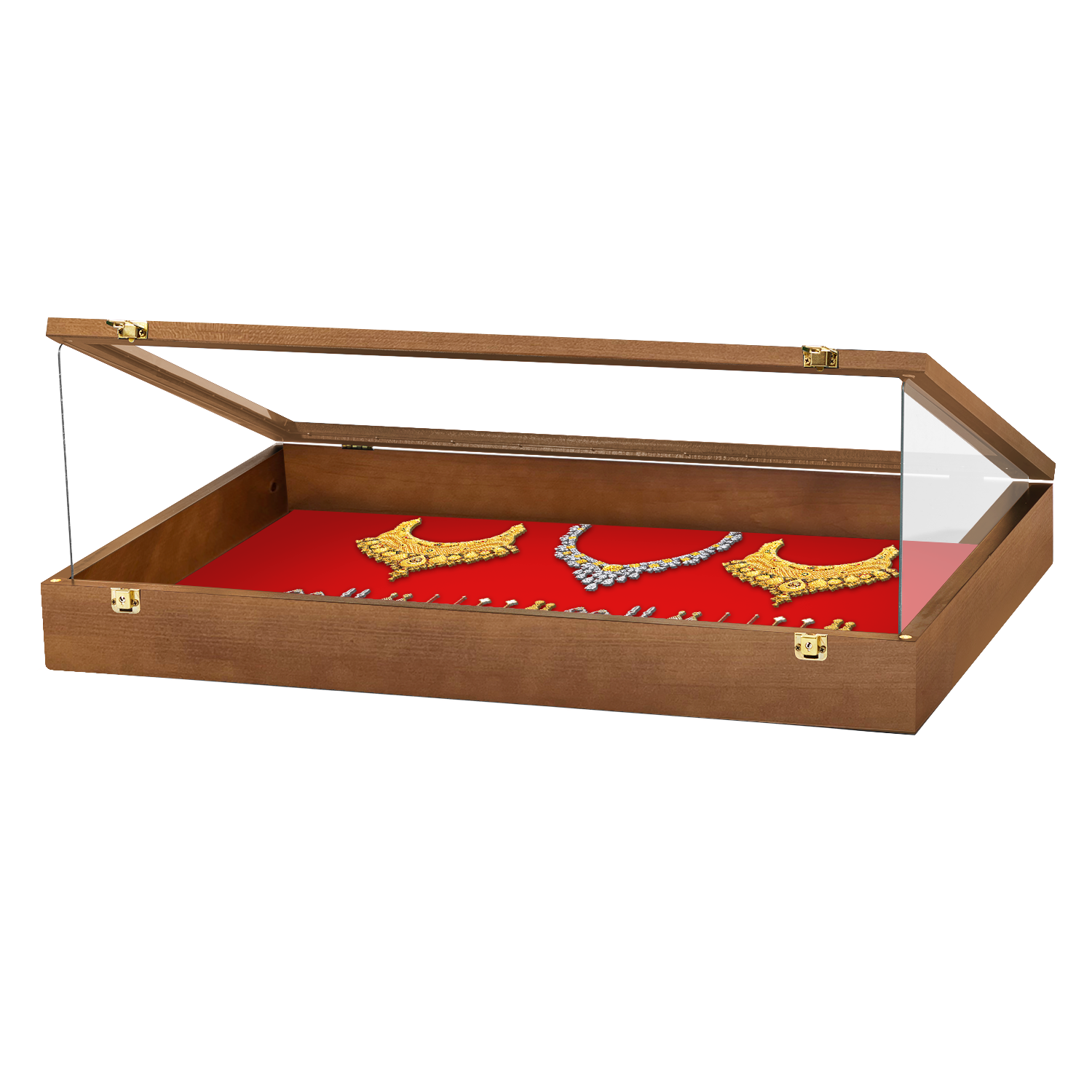 Portable Trade Show Card Display Case with Acrylic Lid