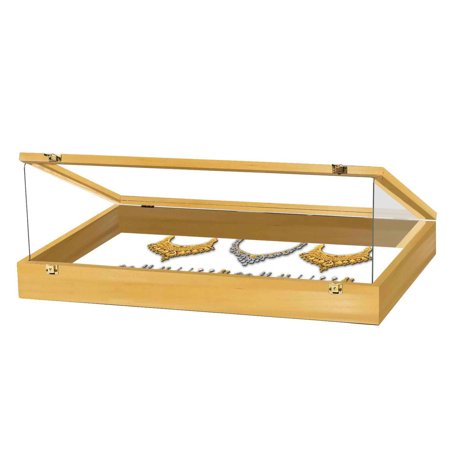 Portable Trade Show Card Display Case with Acrylic Lid