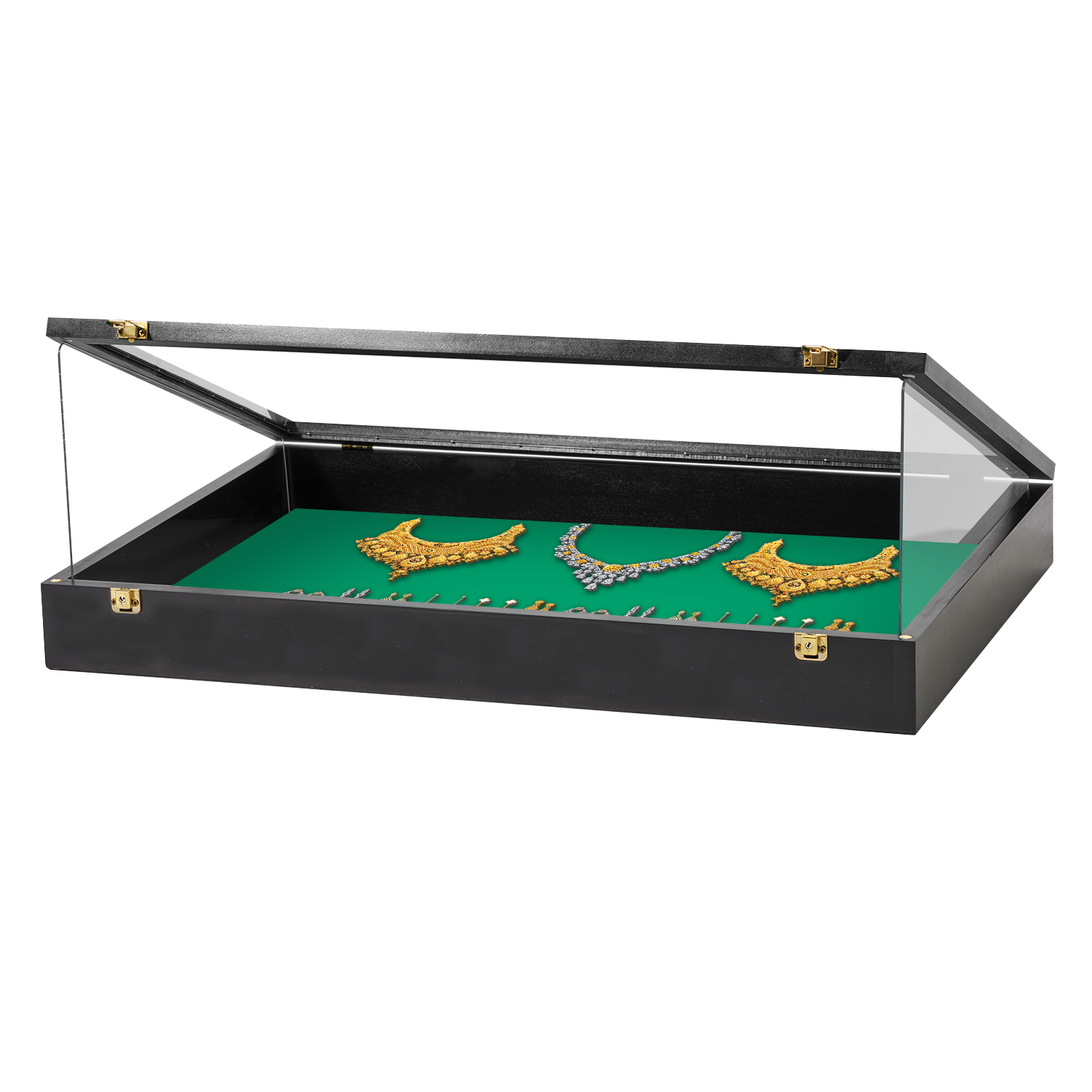 Portable Trade Show Card Display Case with Acrylic Lid