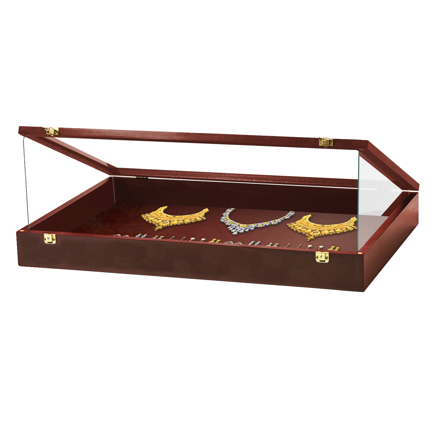 Portable Trade Show Card Display Case with Acrylic Lid